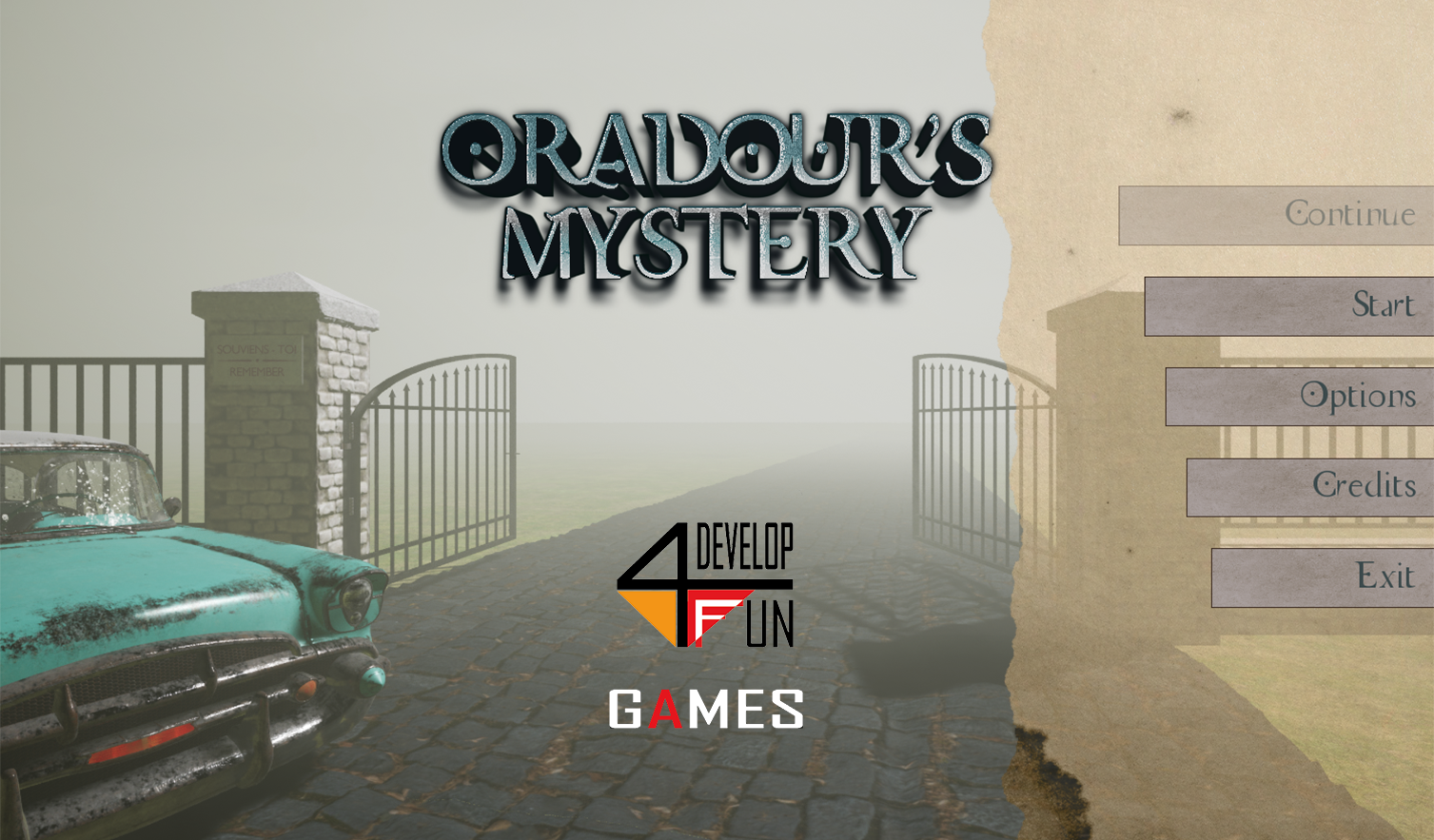 Oradour's Mystery - Menu